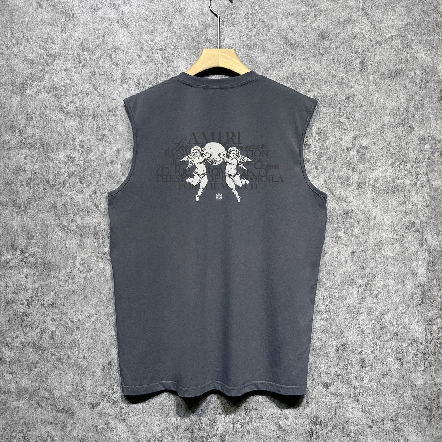 Amiri tank top letter angel ball print