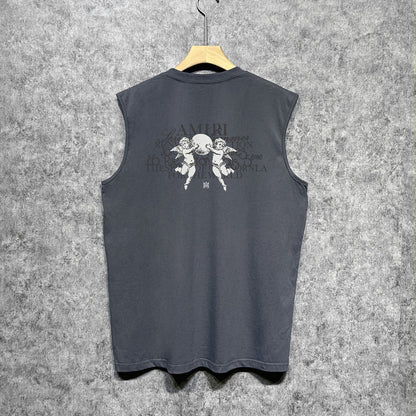 Amiri tank top letter angel ball print