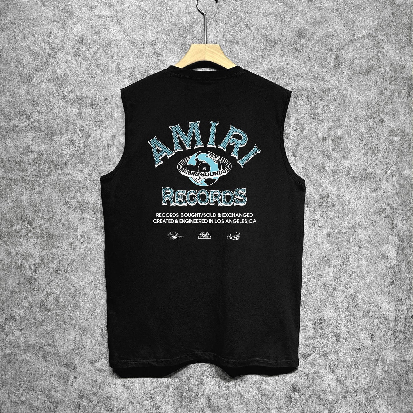 Amiri tank top earth letter printing