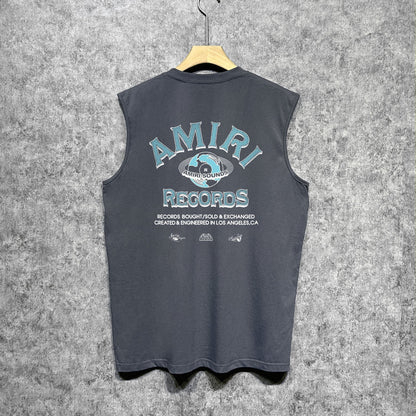 Amiri tank top earth letter printing