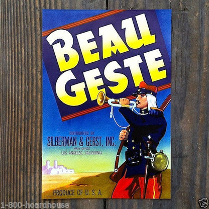 BEAU GESTE Vegetable Box Label 1930s