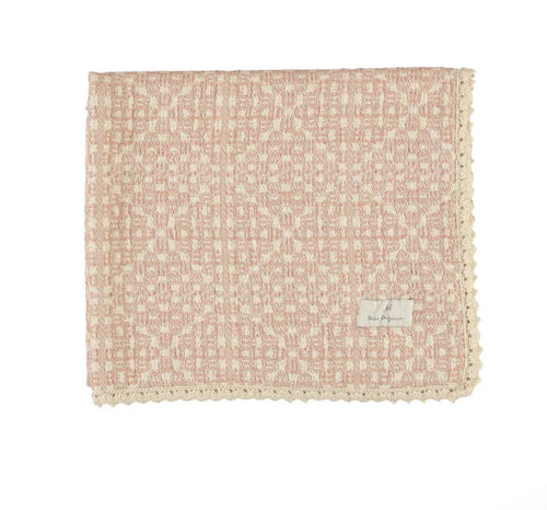 Bebe Organic Croche blanket faded rose