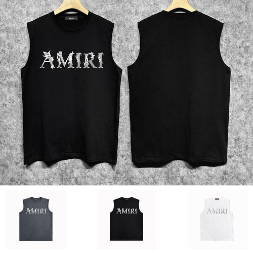 Amiri tank top with vine and man text printing