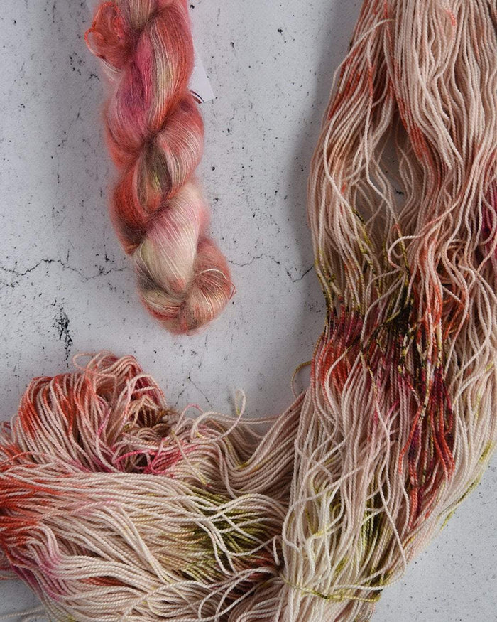 Destination Yarn Knitting Kit Mardi Gras Birds of a Feather Shawl Kit - Mohair and Cashmere