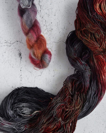 Destination Yarn Knitting Kit Mardi Gras Birds of a Feather Shawl Kit - Mohair and Cashmere
