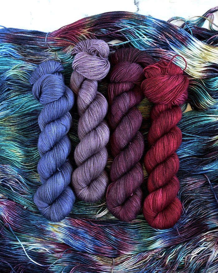 Destination Yarn fingering weight yarn Bordeaux - all weights