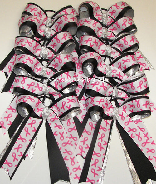Bulk Lot Breast Cancer Ponytail Bow