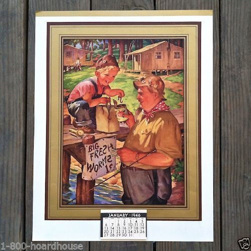 BUSINESS IS GOOD Lithograph Store Calendar 1946