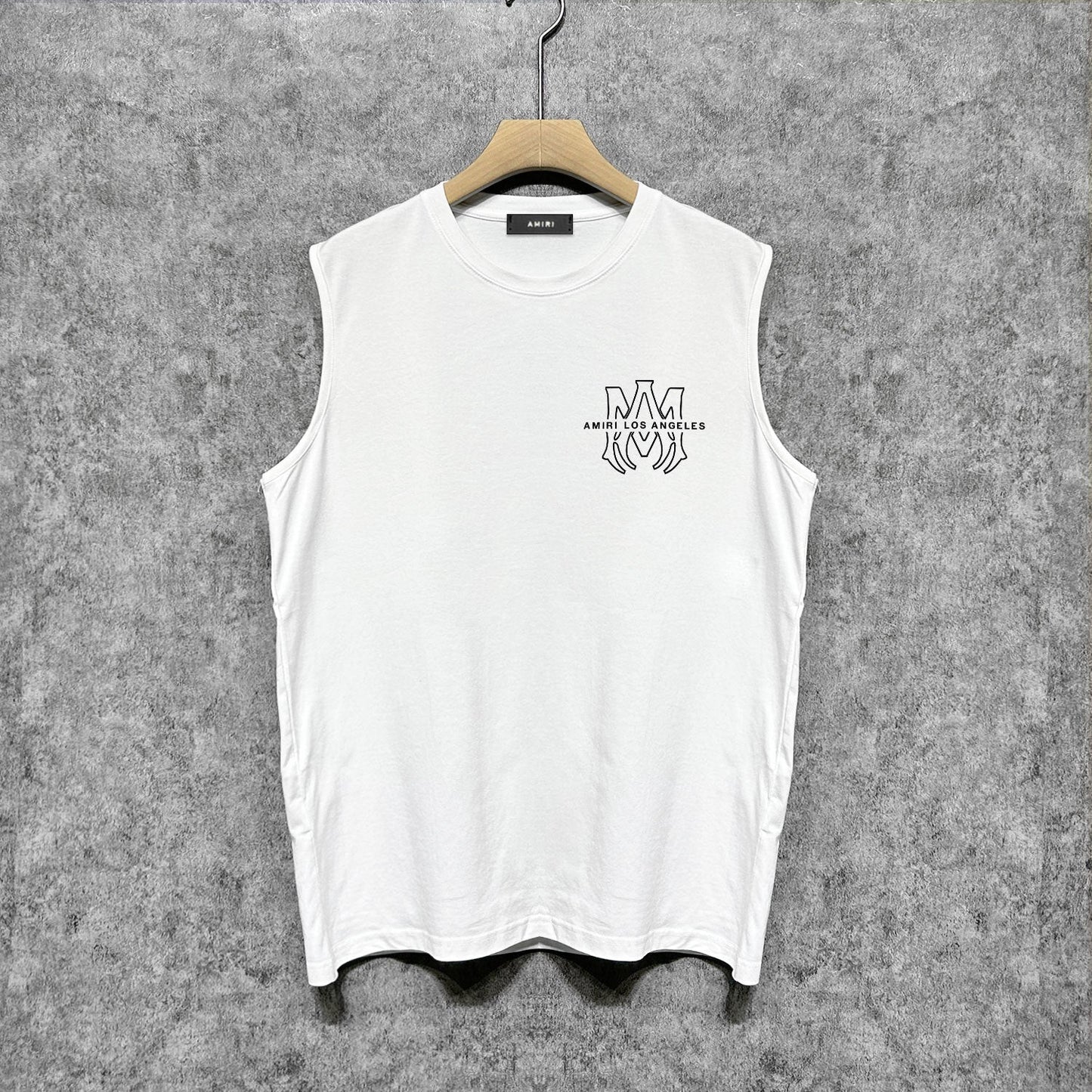 Amiri tank top damaged oil painting printing