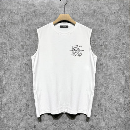 Amiri tank top damaged oil painting printing