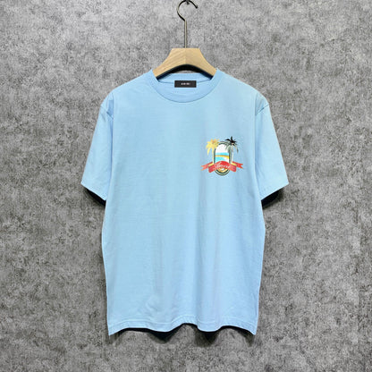 Amiri t shirts printing short sleeve