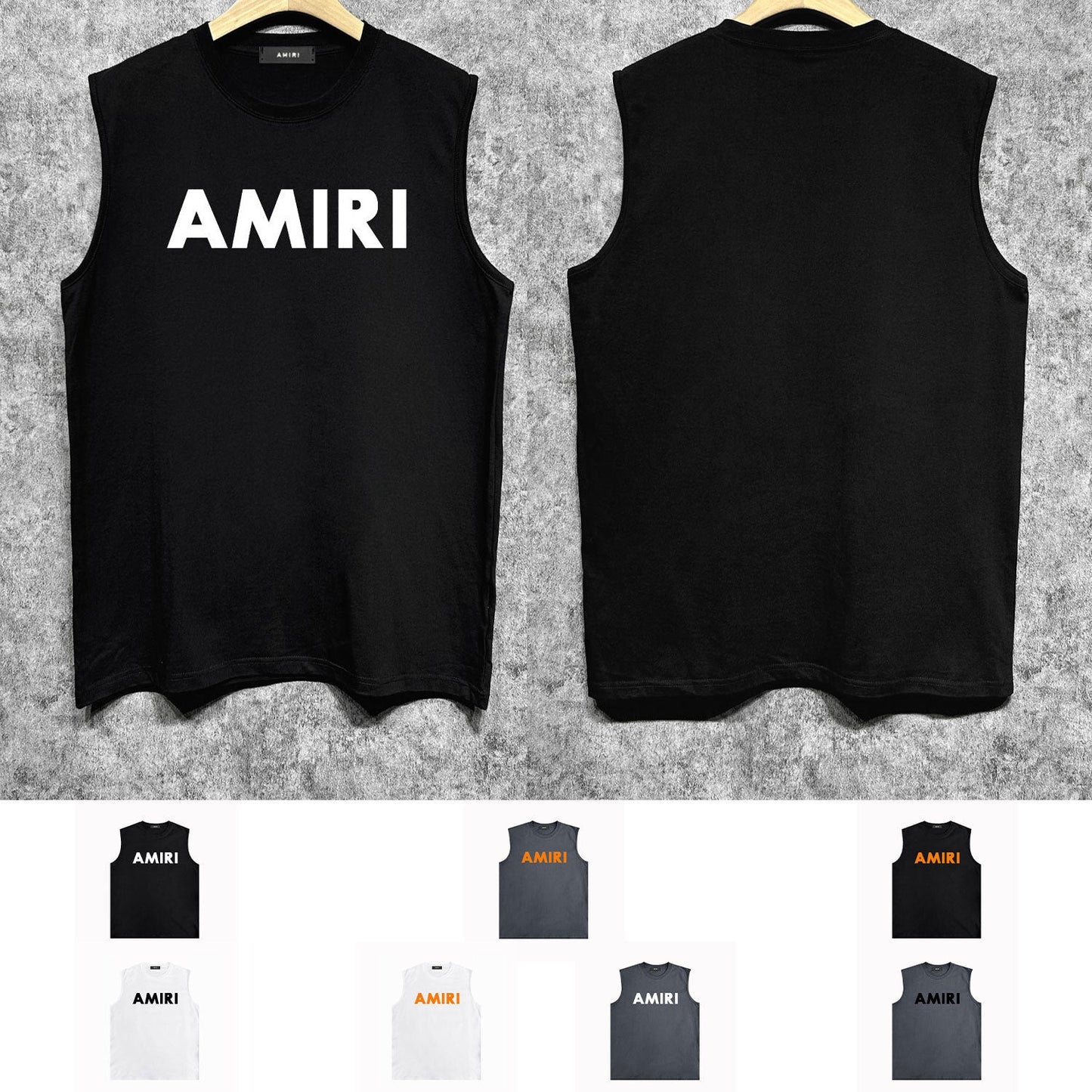 Amiri tank top thick flat simple letterprinting
