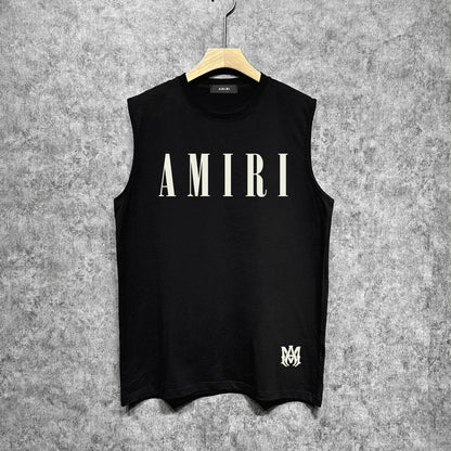Amiri tank top letter spider printing