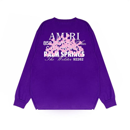 Amiri Long Sleeved Shirt Printed Trendy Pure Cotton