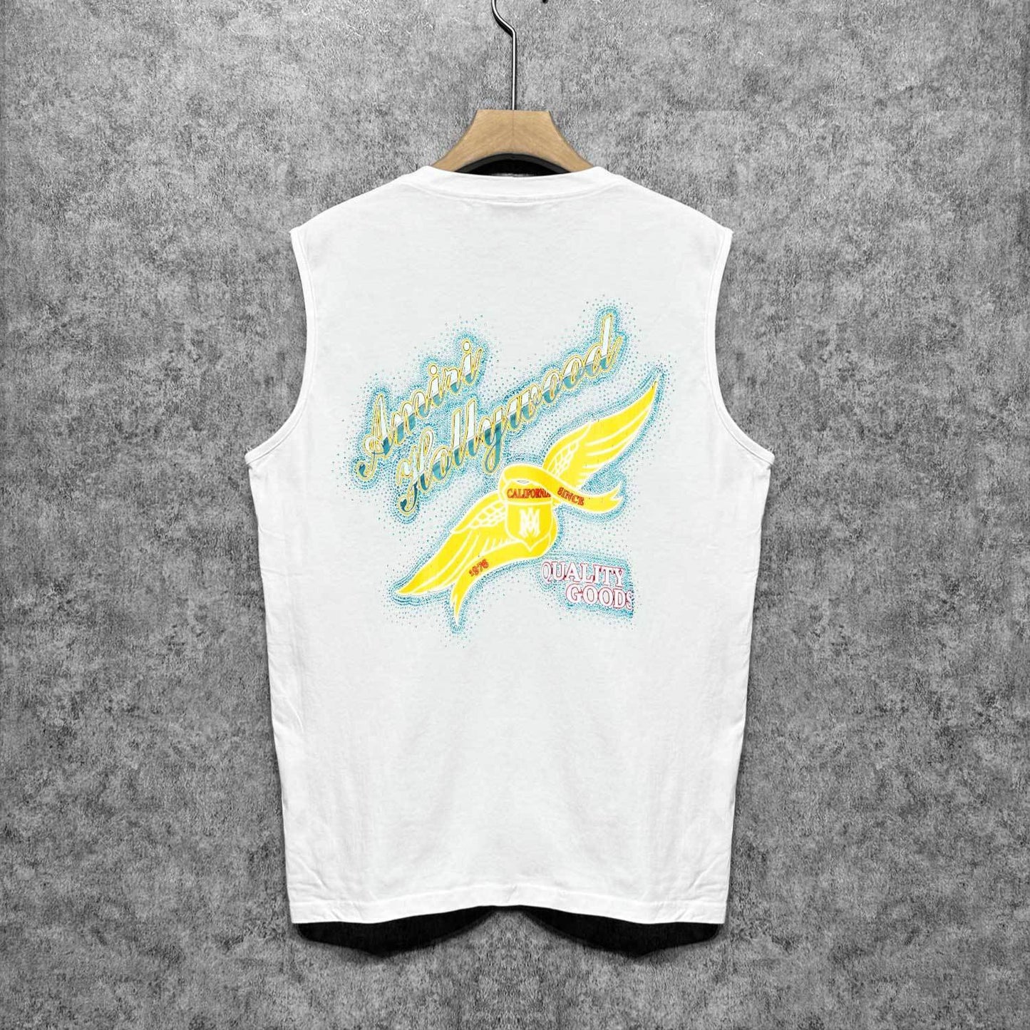 Amiri tank top star point wings printing