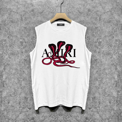 Amiri tank top new font cobra printing
