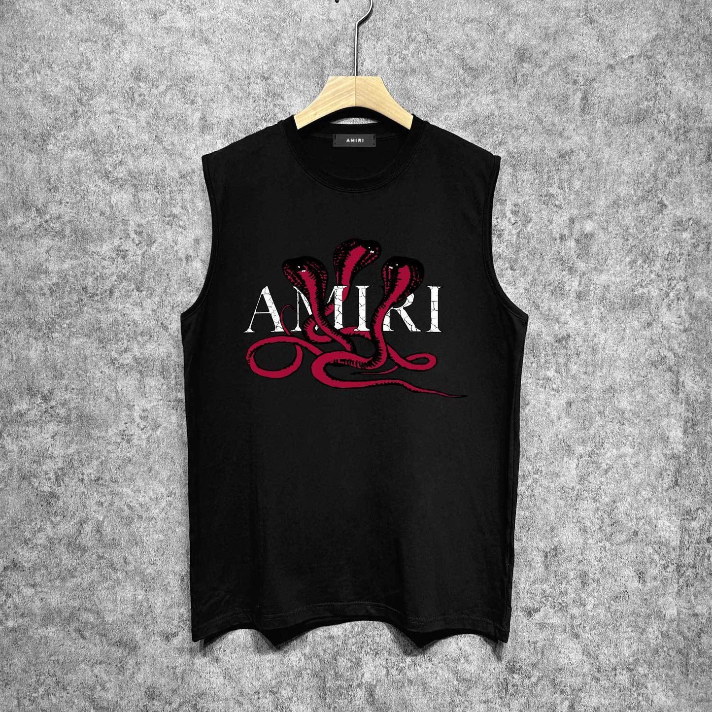 Amiri tank top new font cobra printing