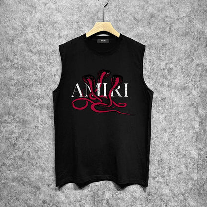 Amiri tank top new font cobra printing
