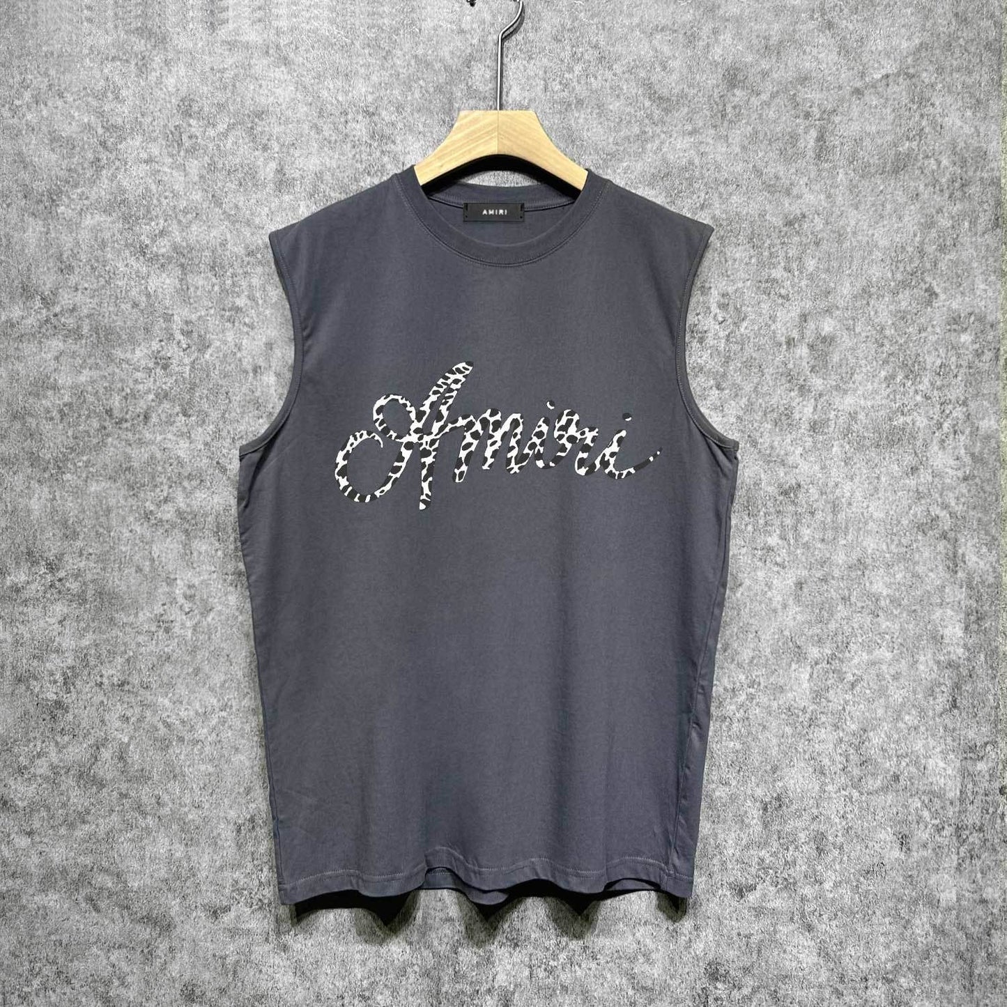 Amiri tank top silver ring snake letterprinting