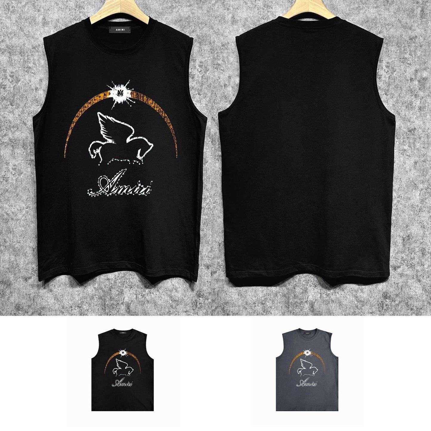 Amiri tank top night sky pegasus printing