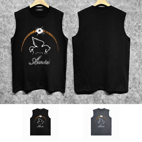 Amiri tank top night sky pegasus printing