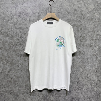 Amiri t shirts city forest printing short sleeve