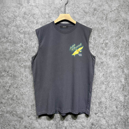 Amiri tank top star point wings printing