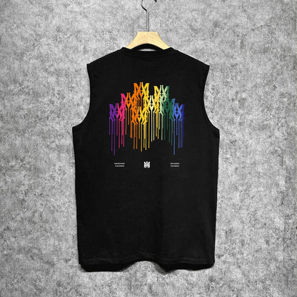 Amiri tank top gradient splash paint printing