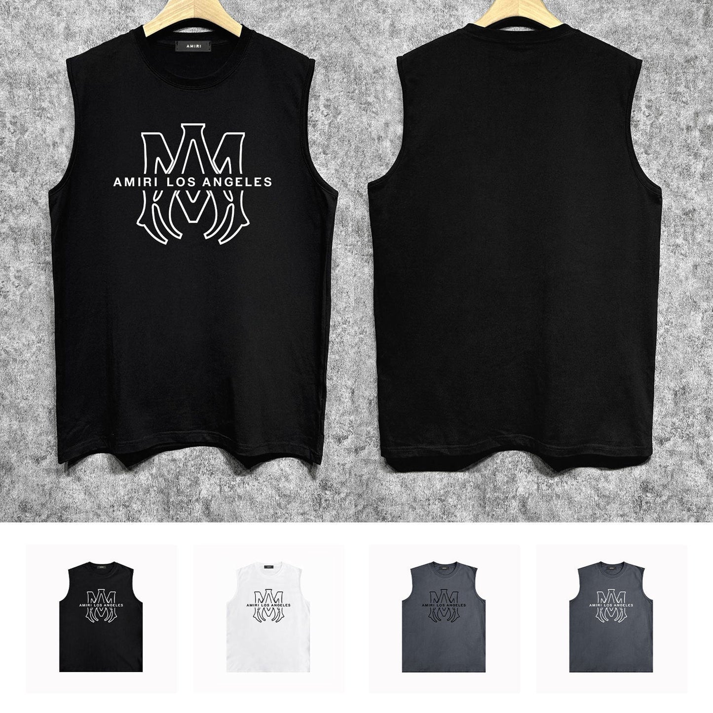 Amiri tank top line simple logo printing
