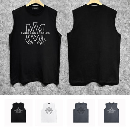Amiri tank top line simple logo printing