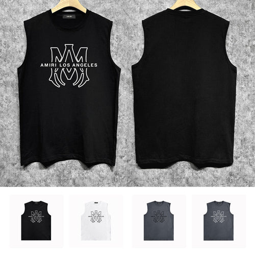 Amiri tank top line simple logo printing