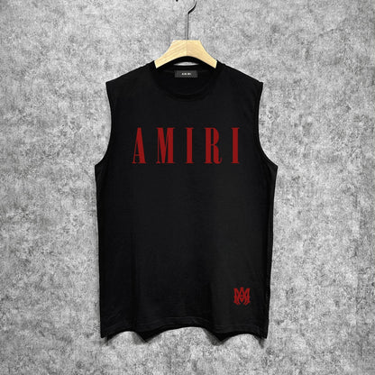 Amiri tank top letter spider printing