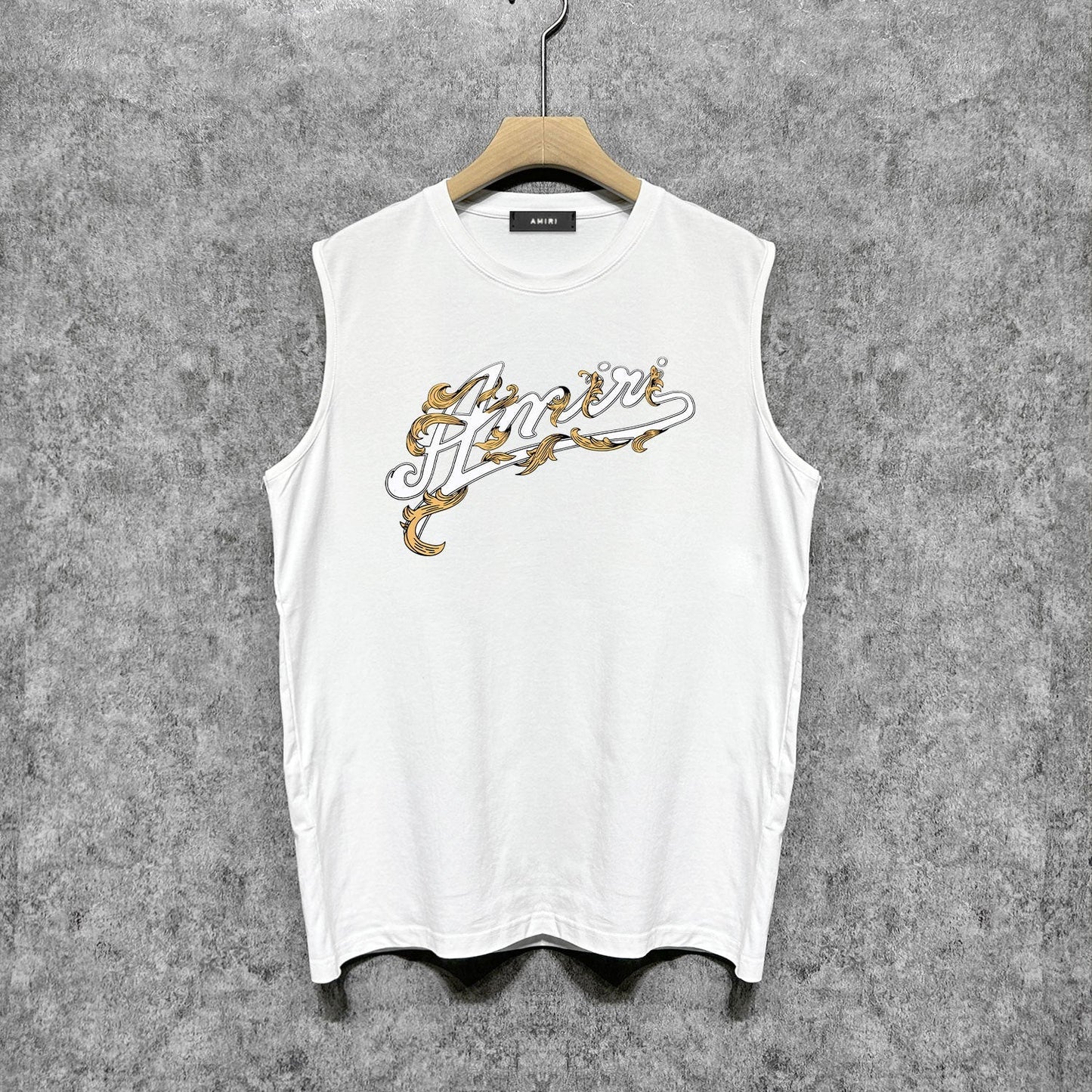 Amiri tank top ye man letterprinting
