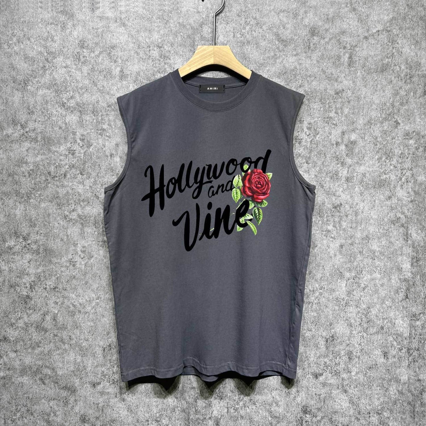Amiri tank top hollywood rose printing