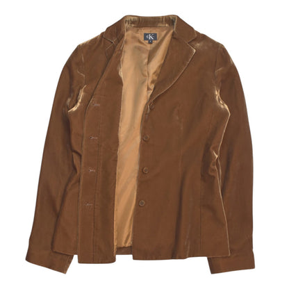 Calvin Klein brown velour jacket