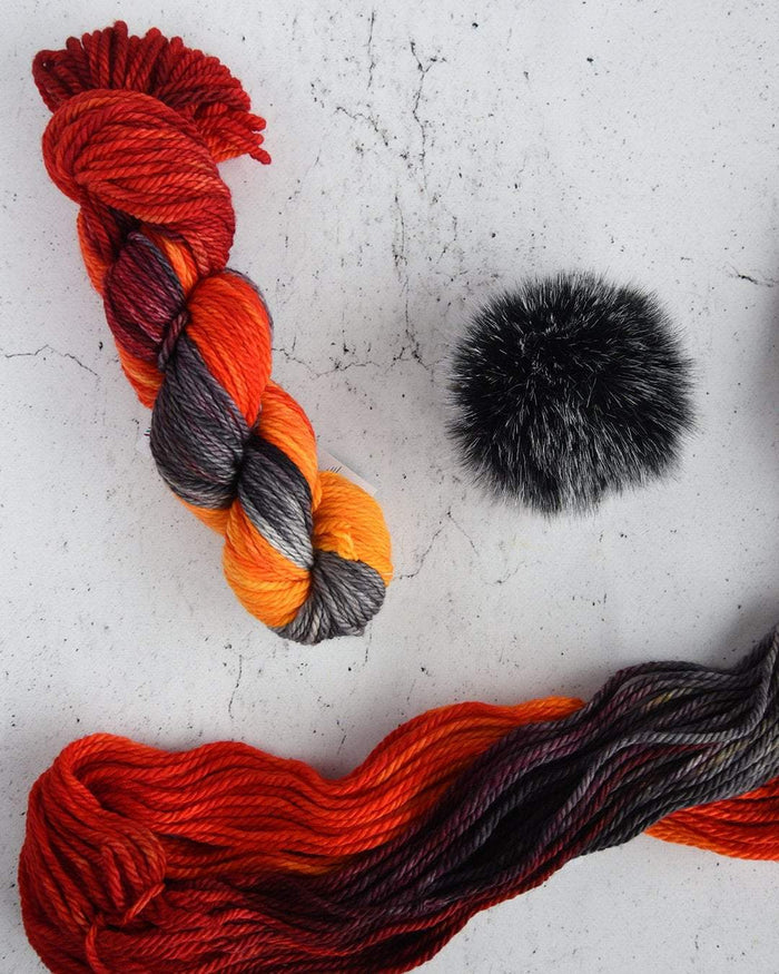 Destination Yarn Knitting Kit Hat Kit - Bulky - Campfire