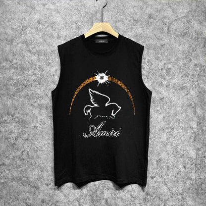 Amiri tank top night sky pegasus printing