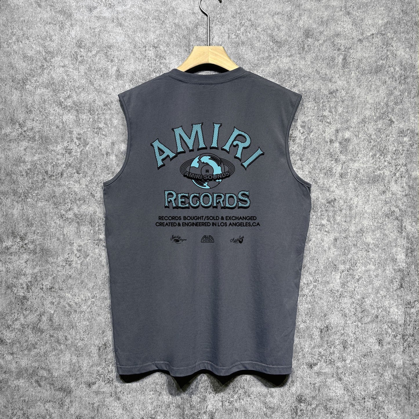 Amiri tank top earth letter printing