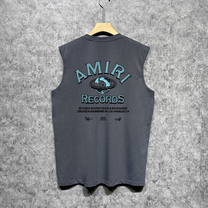 Amiri tank top earth letter printing