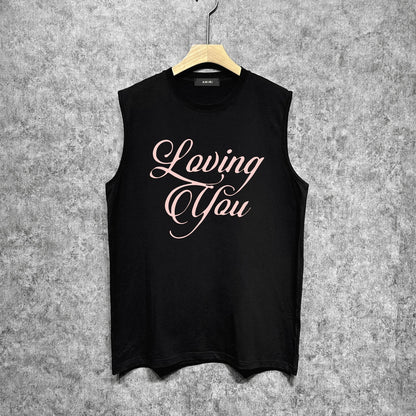 Amiri tank top pink letterprinting