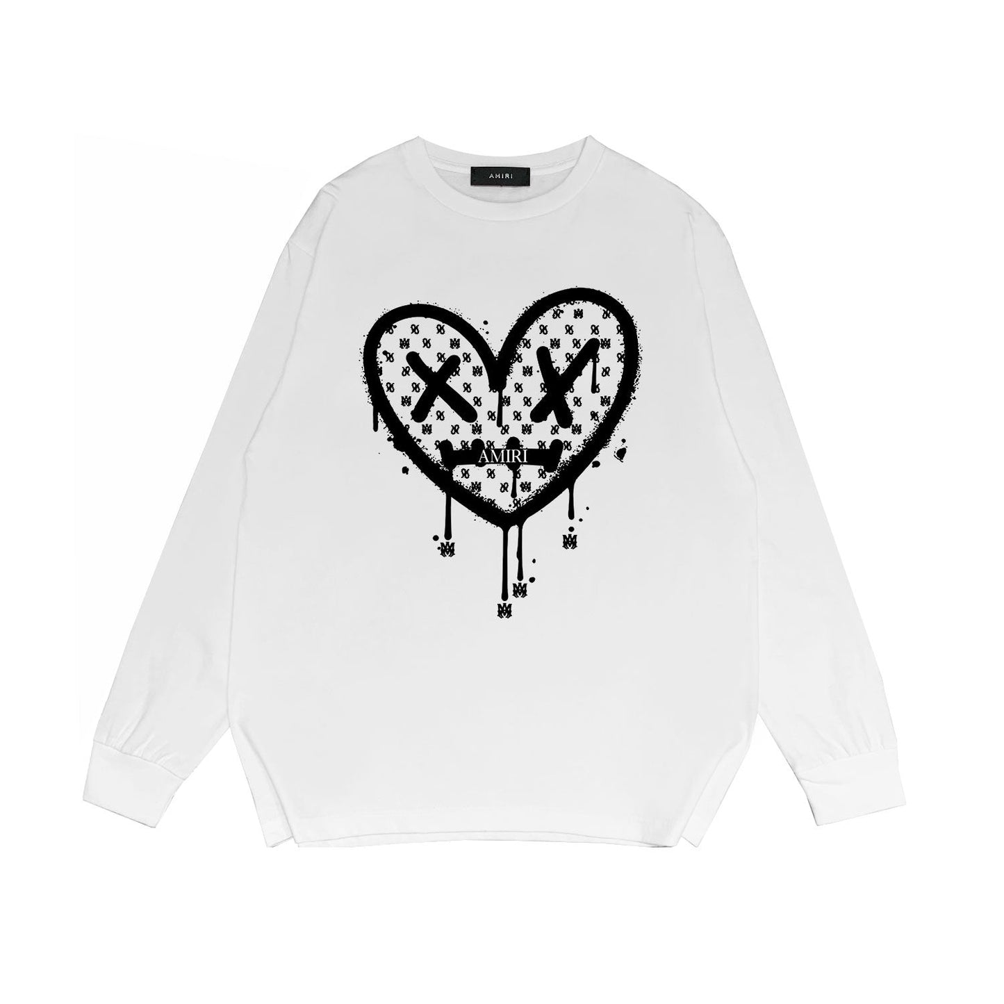 Amiri Long Sleeved Shirt Printed Trendy Pure Cotton