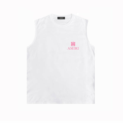 Amiri tank top small spider letter horizontal stripprinting