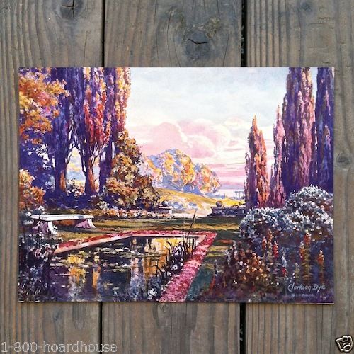 Clarkson Dye MAXFIELD PARRISH Garden Deco Print 1920s