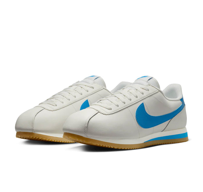 Nike Cortez Leather Sail Gum Yellow Light Photo Blue