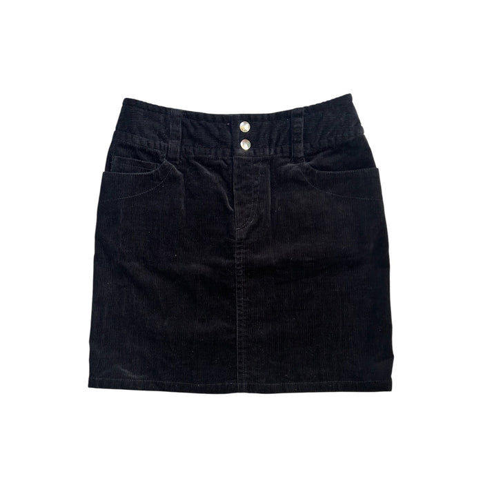 Courreges corduroy black skirt