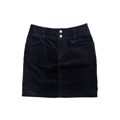 Courreges corduroy black skirt