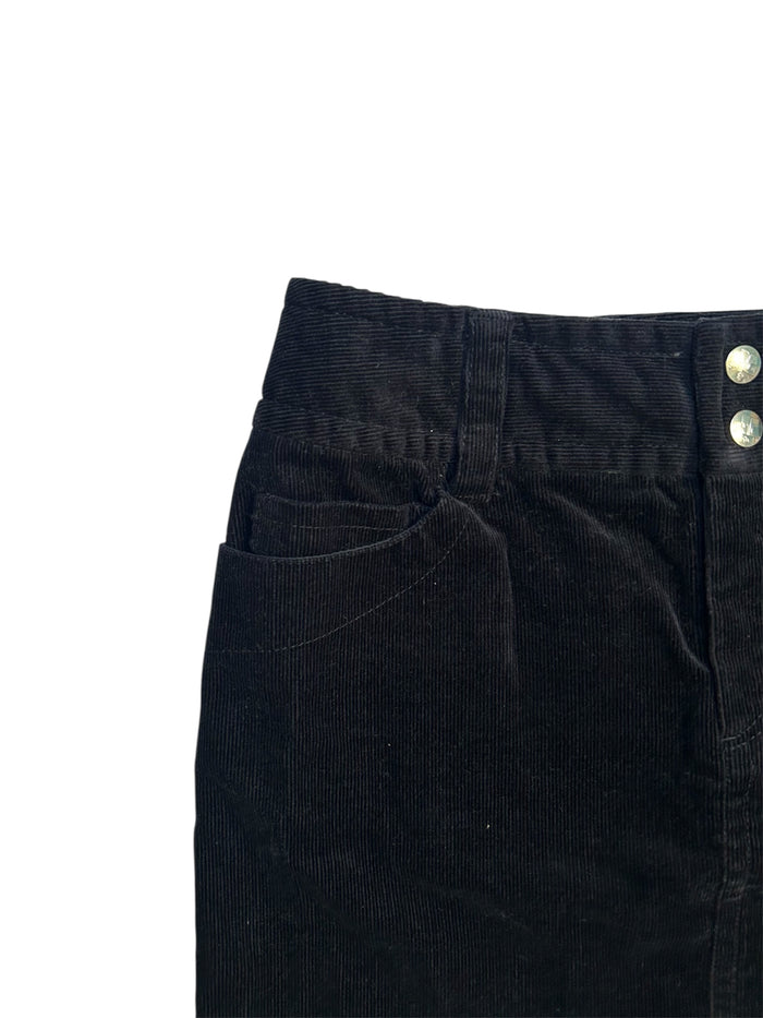 Courreges corduroy black skirt