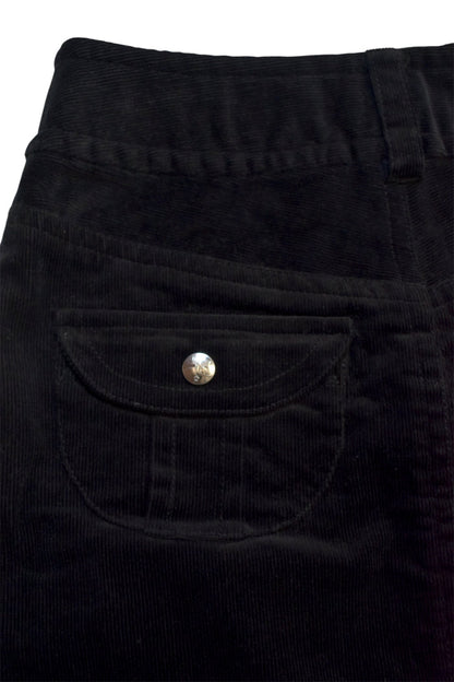Courreges corduroy black skirt