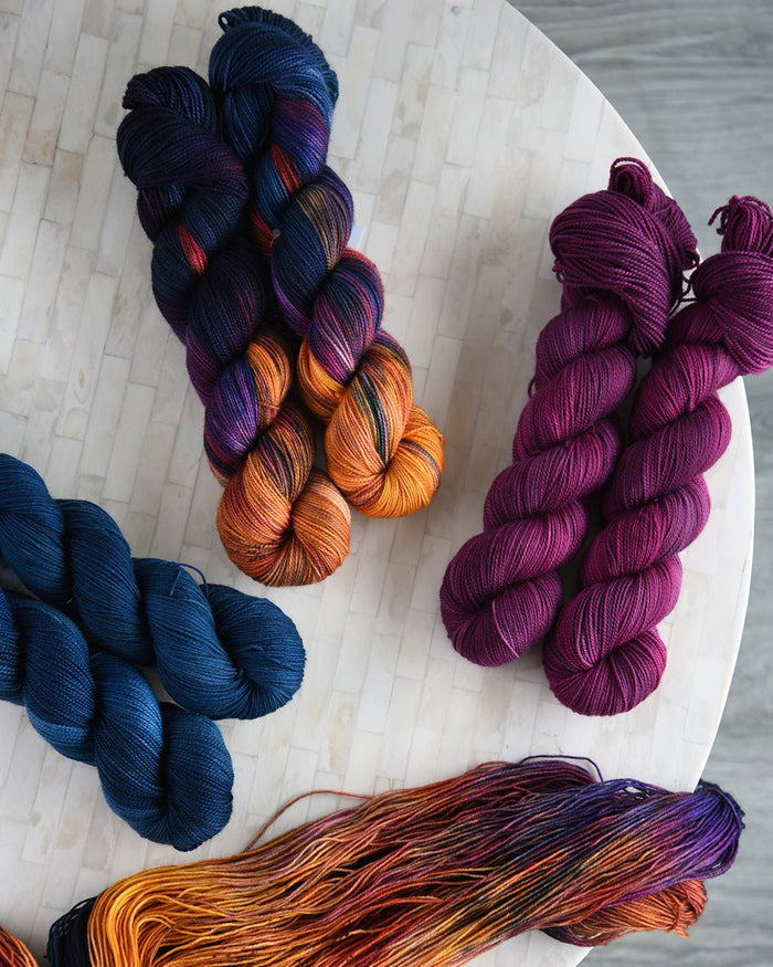 Destination Yarn fingering weight yarn Cowboy Trio