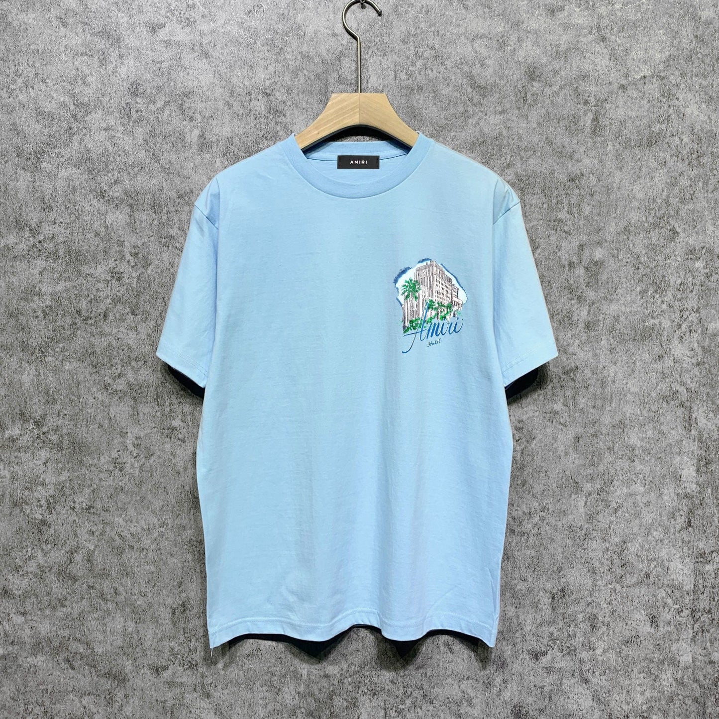 Amiri t shirts city forest printing short sleeve